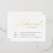 Moderne klassieke Folie repetitie diner invullen Folie Feestdagen Briefkaart (Voorkant / Achterkant)