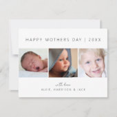 Moderne Klassieke Fotocollage Feestdagenkaart (Voorkant)