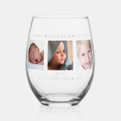 Moderne klassieke fotocollage wijnglas zonder voet (Voorkant)