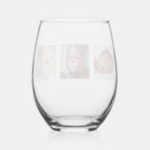 Moderne klassieke fotocollage wijnglas zonder voet (Achterkant)