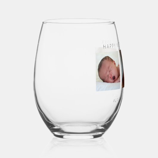 Moderne klassieke fotocollage wijnglas zonder voet (Rechts)