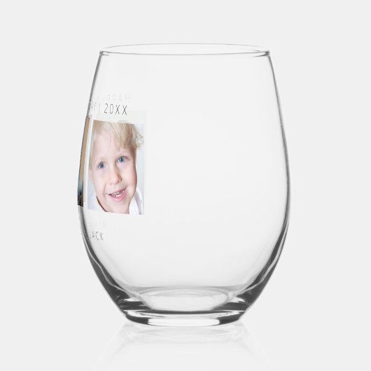 Moderne klassieke fotocollage wijnglas zonder voet (Links)