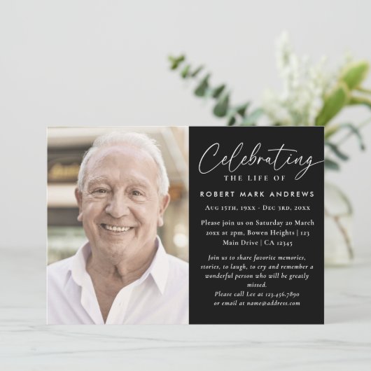 Moderne Klassieke Fotoviering van het Levensmonume Kaart (Staand voorkant)