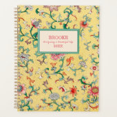 Moderne Klassieke Gele Chinoiserie Planner (Voorkant)