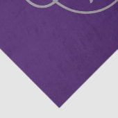 Moderne Klassieke Gepersonaliseerde Zilveren Witte Tissuepapier (Detail)