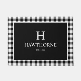 Moderne Klassieke Gingham Plaid Deurmat