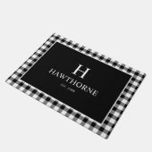 Moderne Klassieke Gingham Plaid Deurmat (Schuin)