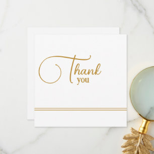 Moderne klassieke gouden typografie dank u kaart