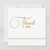 Moderne Klassieke Gouden Typografische Bedankkaart (Voorkant)