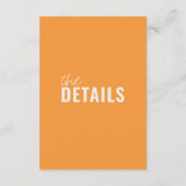 Moderne klassieke grillige kleurrijke bruiloft det informatiekaartje (Achterkant)