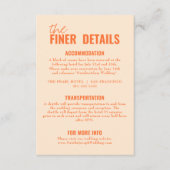 Moderne klassieke grillige kleurrijke bruiloft det informatiekaartje (Voorkant)