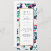 Moderne, klassieke groene abstracte bruinktbruilof menu (Voorkant / Achterkant)