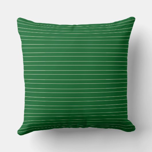 Moderne Klassieke Groene Cabana Stripes Kussen (Achterkant)