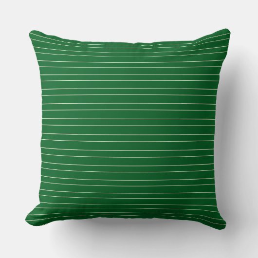 Moderne Klassieke Groene Cabana Stripes Kussen (Voorkant)