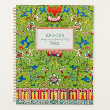 Moderne klassieke groene Chinoiserie Planner