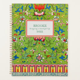 Moderne klassieke groene Chinoiserie Planner