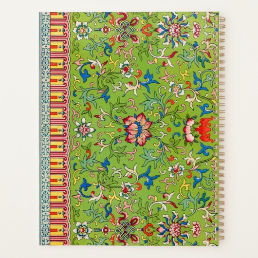 Moderne klassieke groene Chinoiserie Planner (Achterkant)