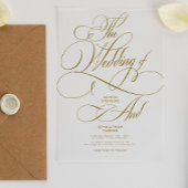 Moderne klassieke kalligrafie script duidelijke br acryl uitnodigingen