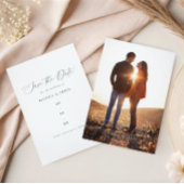 Moderne klassieke kalligrafie scriptfoto save the date