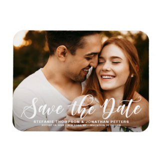 Moderne klassieke kalligrafie Sparen de Foto van d Magneet