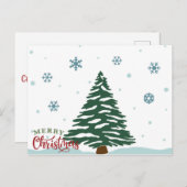 Moderne klassieke kerst Kaart, aangepaste kerst Feestdagenkaart (Voorkant / Achterkant)