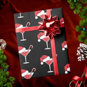 Moderne klassieke kerstcocktails cadeaupapier