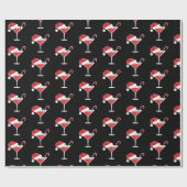 Moderne klassieke kerstcocktails cadeaupapier (Vlak)