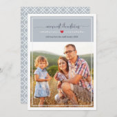 Moderne Klassieke kerstfoto Feestdagenkaart (Voorkant / Achterkant)