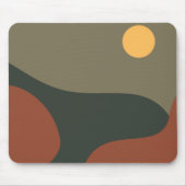 Moderne klassieke kleuren Abstract volle maan roky Muismat (Voorkant)