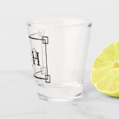 Moderne klassieke Lijsten en monogrambrieven Shot Glas (Rechts)