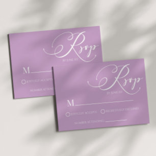 Moderne Klassieke Lila Lavendel Trouw RSVP Kaart