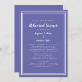 Moderne klassieke maagdenpalm bruiloft repetitie d kaart (Voorkant / Achterkant)