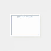 Moderne Klassieke marineblauwe dun grens lijn Post-it® Notes (Voorkant)