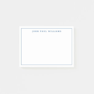 Moderne Klassieke marineblauwe dun grens lijn Post-it® Notes