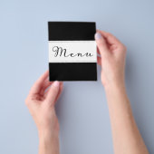 Moderne, klassieke menukaart zwart-wit brochure (Hand)