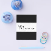 Moderne, klassieke menukaart zwart-wit brochure (Enkel)