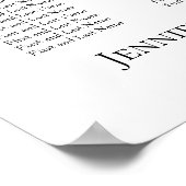 Moderne klassieke minimalistische bruiloft poster (Hoek)