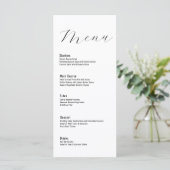Moderne klassieke minimalistische typografie menu (Staand voorkant)