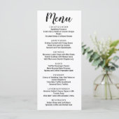Moderne klassieke minimalistische typografie menu (Staand voorkant)