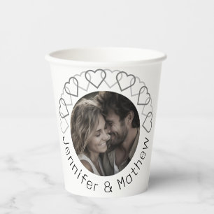 Moderne klassieke minimalistische typografie papieren bekers