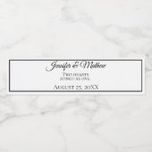 Moderne klassieke minimalistische typografie waterfles etiket (Enkel label)