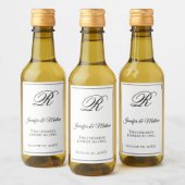 Moderne klassieke minimalistische typografie wijn etiket (Flessen)