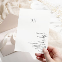 Moderne klassieke monogram bruiloft