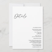 Moderne klassieke monogram details in één keer kaart (Achterkant)