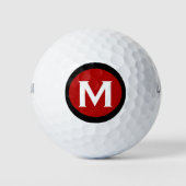 Moderne klassieke monogram golfballen (Voorkant)