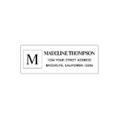 Moderne Klassieke Monogram Vierkant Zelfinktende Stempel (Design)