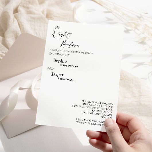 Moderne Klassieke nacht voor repetitief diner Kaart