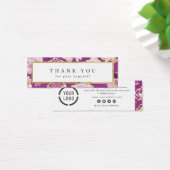 Moderne klassieke paarse abstracte bloementeelt mini visitekaartjes (Bureau)