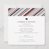 Moderne Klassieke Pin Stripes Fotogradatie Partij Kaart (Achterkant)