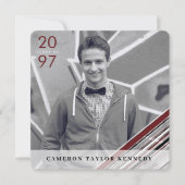 Moderne Klassieke Pin Stripes Fotogradatie Partij Kaart (Voorkant)